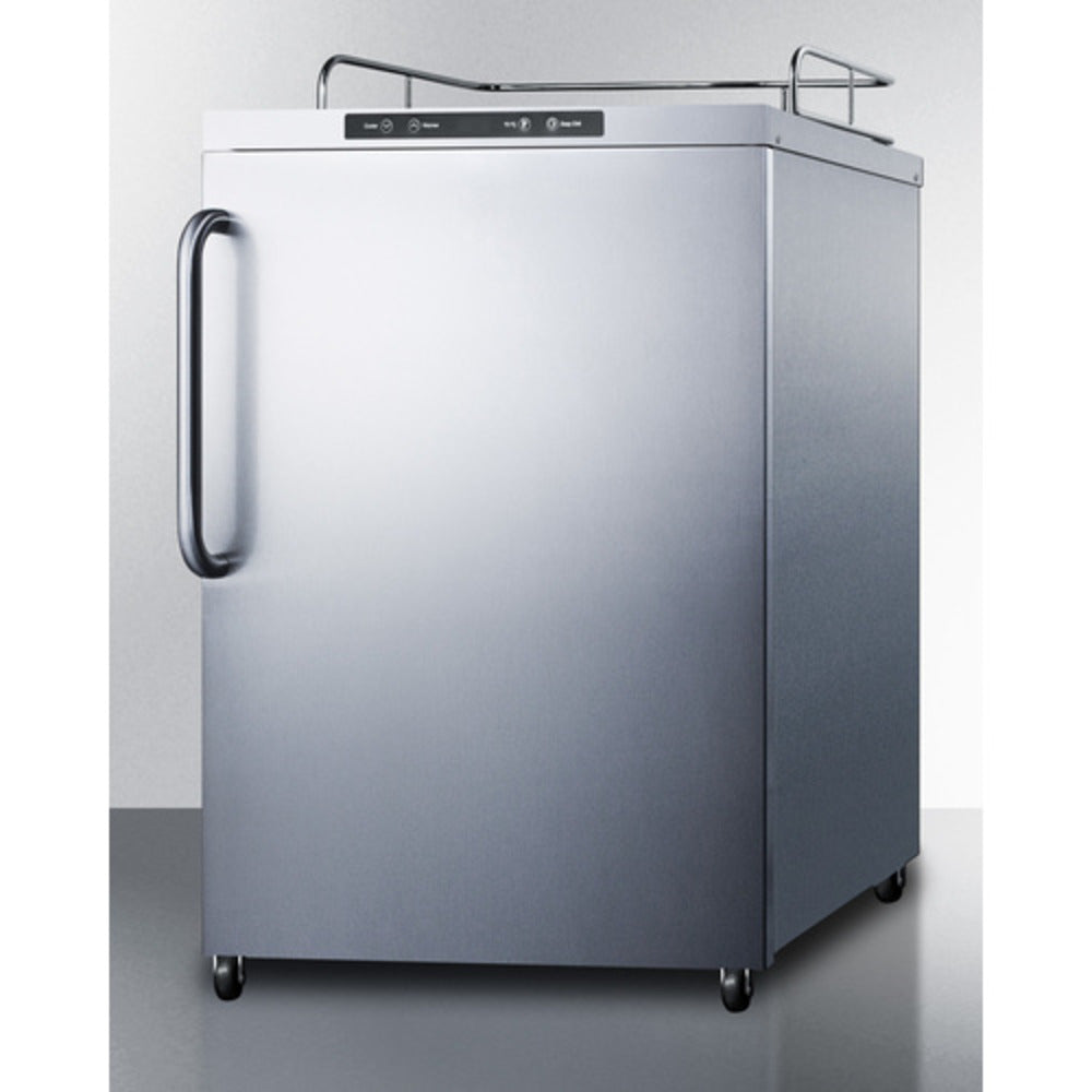 Summit Appliance 24" Stainless Steel Outdoor Kegerator Only with Towel Bar Handle