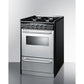 Summit Appliance 24" Stainless Steel/Black Finish 4-Open Burners Gas Range