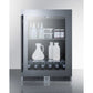 Summit Appliance 24" Stainless Steel/Black Finish Built-In Beverage Center