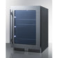 Summit Appliance 24" Stainless Steel/Black Finish Built-In Beverage Center