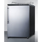 Summit Appliance 24" Stainless Steel/Black Finish Built-In Kegerator without Tap Kit - Professional Handle