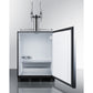 Summit Appliance 24" Stainless Steel/Black Finish Built-In Nitro Coffee Dual Tap Kegerator - ADA Compliant