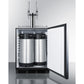 Summit Appliance 24" Stainless Steel/Black Finish Built-In Nitro Coffee Dual Tap Kegerator - ADA Compliant