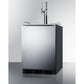 Summit Appliance 24" Stainless Steel/Black Finish Built-In Nitro Coffee Dual Tap Kegerator - ADA Compliant