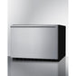 Summit Appliance 24" Stainless Steel/Black Finish Built-In Outdoor Drawer Refrigerator