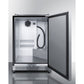 Summit Appliance 24" Stainless Steel/Black Finish Built-In Outdoor Kegerator Only
