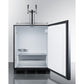 Summit Appliance 24" Stainless Steel/Black Finish Built-In Wine Dual Tap Kegerator - ADA Compliant