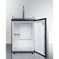Summit Appliance 24" Stainless Steel/Black Finish Freestanding Single Tap Kegerator - NSF-7 Standards