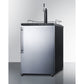 Summit Appliance 24" Stainless Steel/Black Finish Freestanding Single Tap Kegerator with Profesional Handle