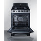 Summit Appliance 24" Stainless Steel/Black Finish Gas Range