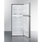 Summit Appliance 24" Stainless Steel/Black Finish Top Mount Refrigerator-Freezer