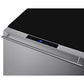 Summit Appliance 24" Stainless Steel/Panel-Ready & Black Cabinet Finish 2-Drawer All-Freezer