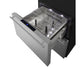 Summit Appliance 24" Stainless Steel/Panel-Ready & Black Cabinet Finish 2-Drawer All-Freezer