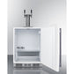 Summit Appliance 24" White Finish Built-In Beer Dual Tap Kegerator - ADA Compliant