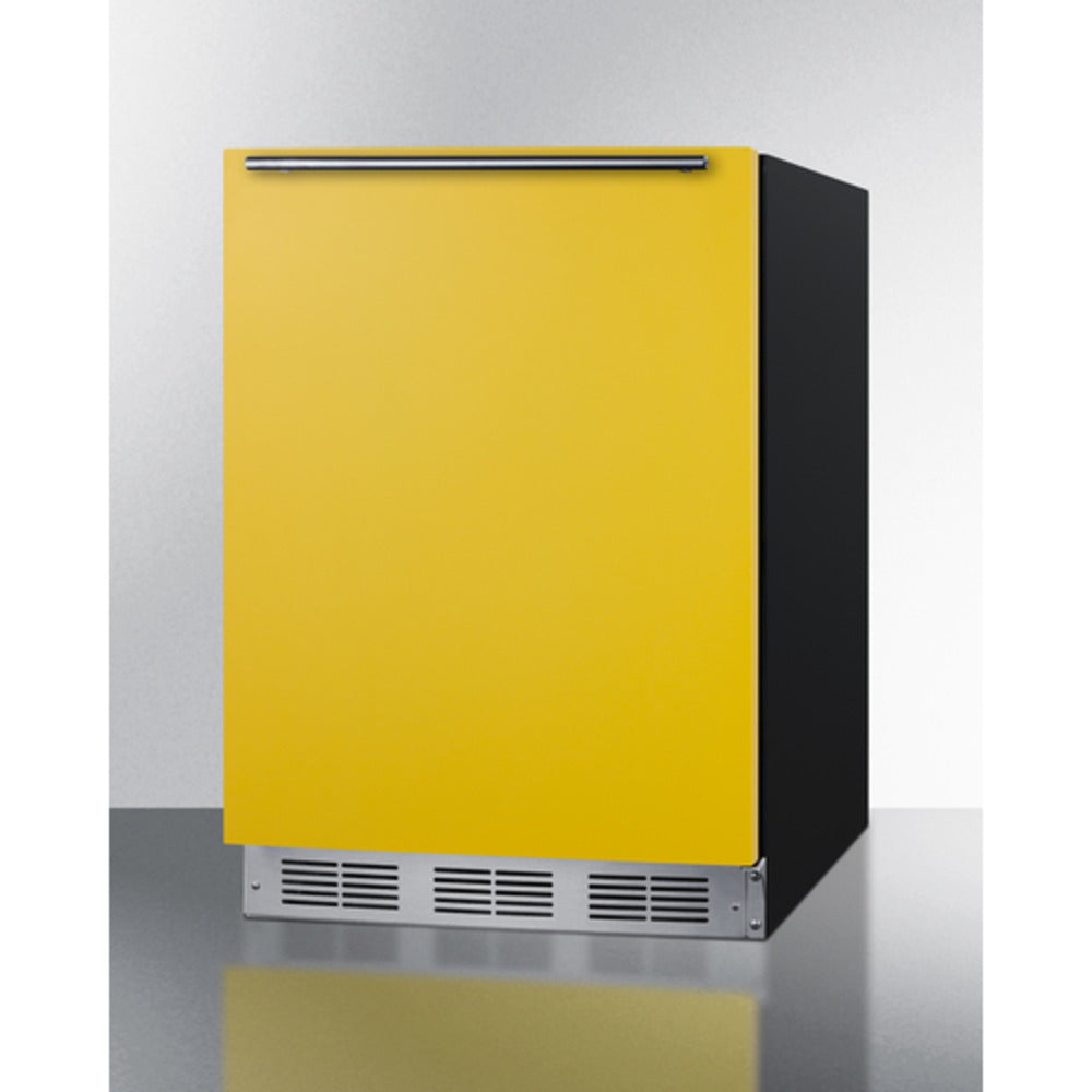Summit Appliance 24" Yellow/Black Finish All-Refrigerator