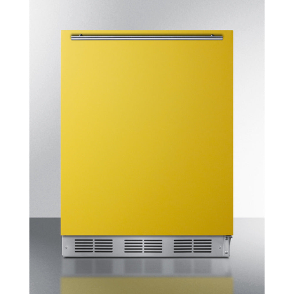 Summit Appliance 24" Yellow/Black Finish All-Refrigerator