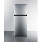 Summit Appliance 26" Stainless Steel/Black Finish Top Mount Refrigerator-Freezer