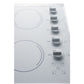 Summit Appliance 27" 230V Stainless Trim/White Glass Finish 5-Burner Radiant Cooktop