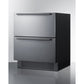 Summit Appliance 27" 5 cu.ft. Stainless Steel/Black Finish 2-Drawer All-Refrigerator