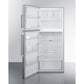 Summit Appliance 28" Stainless Steel Finish Top Mount Refrigerator-Freezer with Left Door Handle