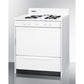 Summit Appliance 30" White Finish Battery Start Ignition Natural Gas Range with Backguard