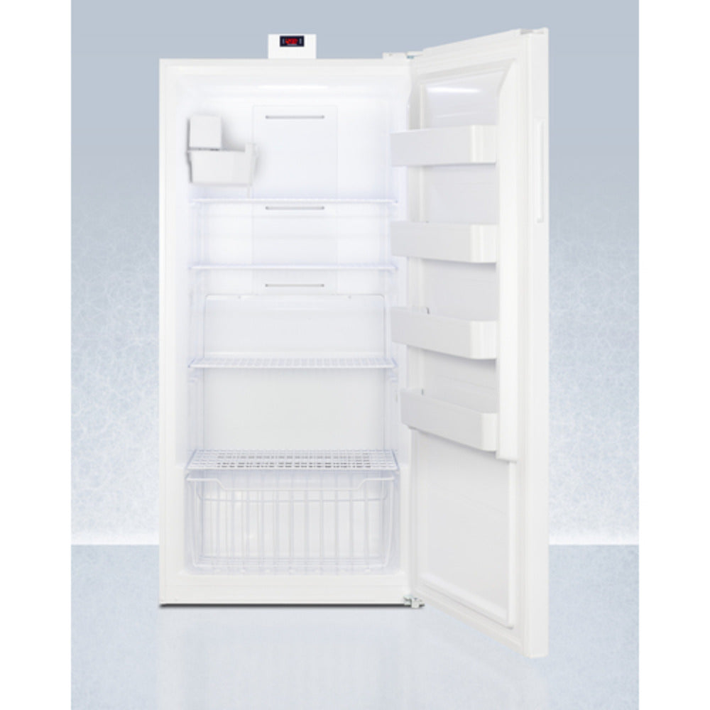 Summit Appliance 33" 21 cu.ft. White Finish Upright All-Freezer with Icemaker