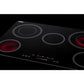 Summit Appliance 36" 208-240V Black Glass Finish 5-Burner Radiant Cooktop with Digital Touch Control