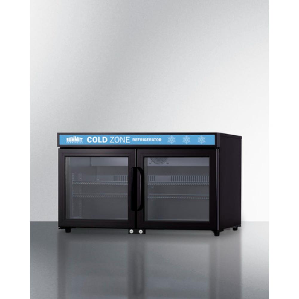 Summit Appliance 36" 3 cu.ft. Black Finish Back Bar Beverage Center with Locks - Shallow Depth