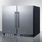 Summit Appliance 36" 6 cu.ft. Stainless Steel/Black Finish Built-In Refrigerator-Freezer - ADA Compliant