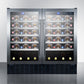 Summit Appliance 36" Black Finish Built-In Two Door Wine Cellar - ADA Compliant