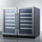 Summit Appliance 36" Black Finish Built-In Two Door Wine Cellar - ADA Compliant