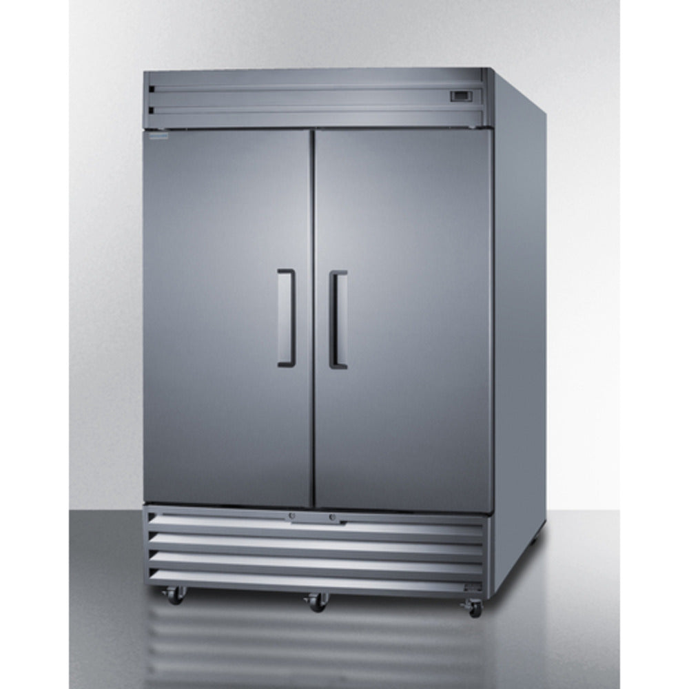 Summit Appliance 39 cu.ft. Stainless Steel Reach-In Refrigerator with Casters