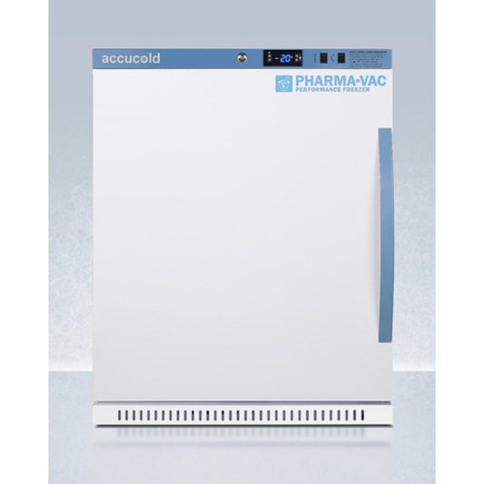 Summit Appliance 4 cu.ft. White Finish Vaccine Freezer with Left Door Handle