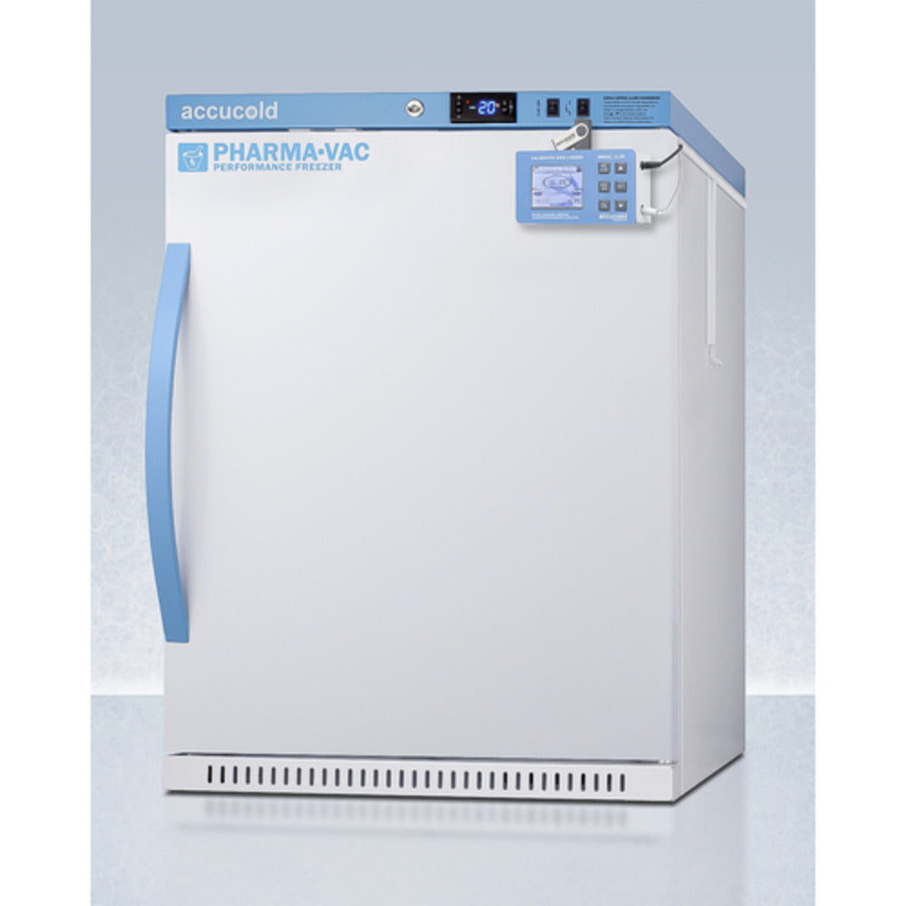 Summit Appliance 4 cu.ft. White Finish Vaccine Freezer with NIST Calibrated Data Logger