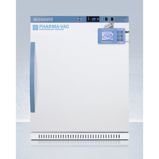 Summit Appliance 4 cu.ft. White Finish Vaccine Freezer with NIST Calibrated Data Logger