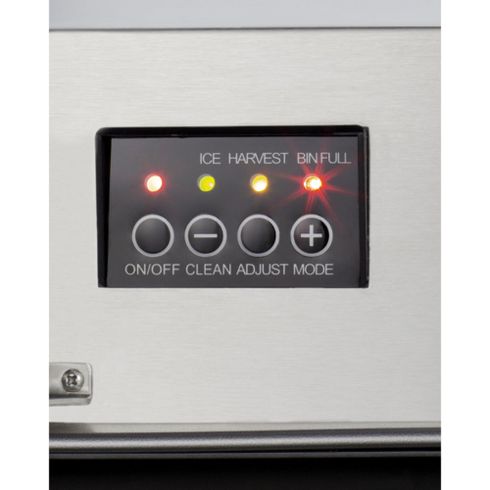 Summit Appliance 50 lbs. Stainless Steel Built-In Clear Icemaker - ADA Compliant