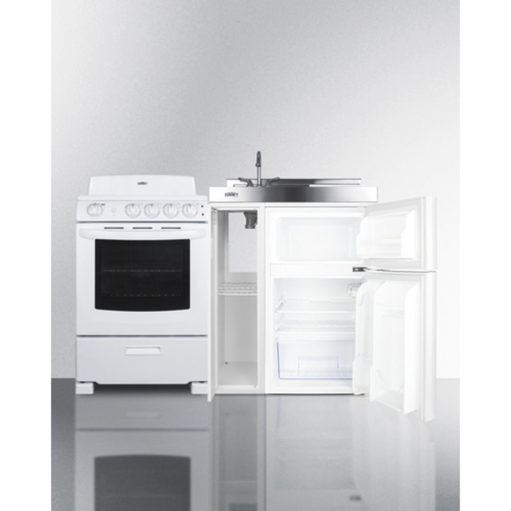 Summit Appliance 54" All-in-One Kitchenette with Electric Coil Range