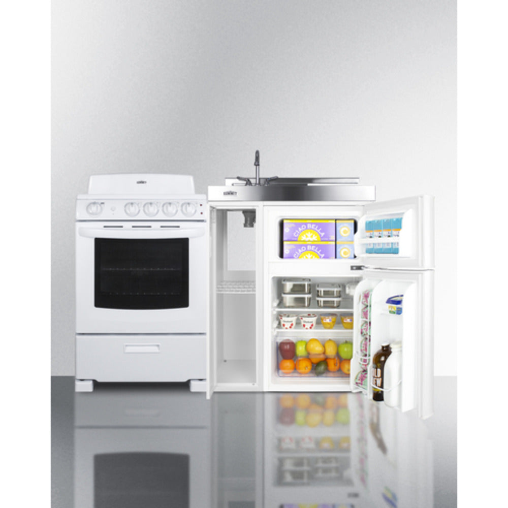 Summit Appliance 54" All-in-One Kitchenette with Electric Coil Range