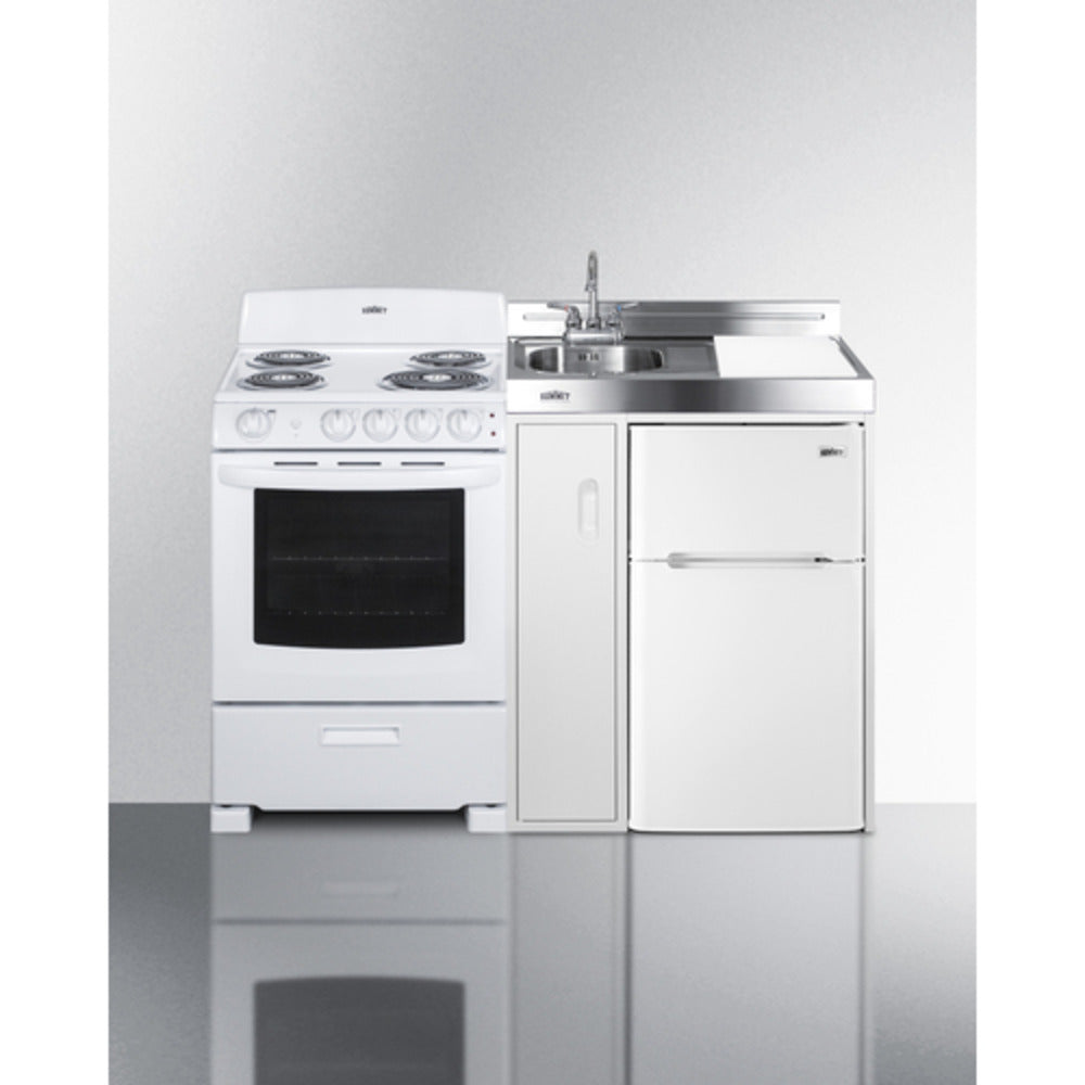 Summit Appliance 54" All-in-One Kitchenette with Electric Coil Range