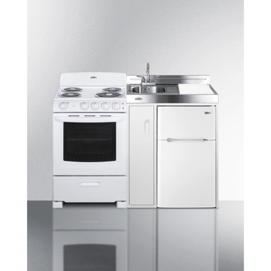 Summit Appliance 54" All-in-One Kitchenette with Electric Coil Range