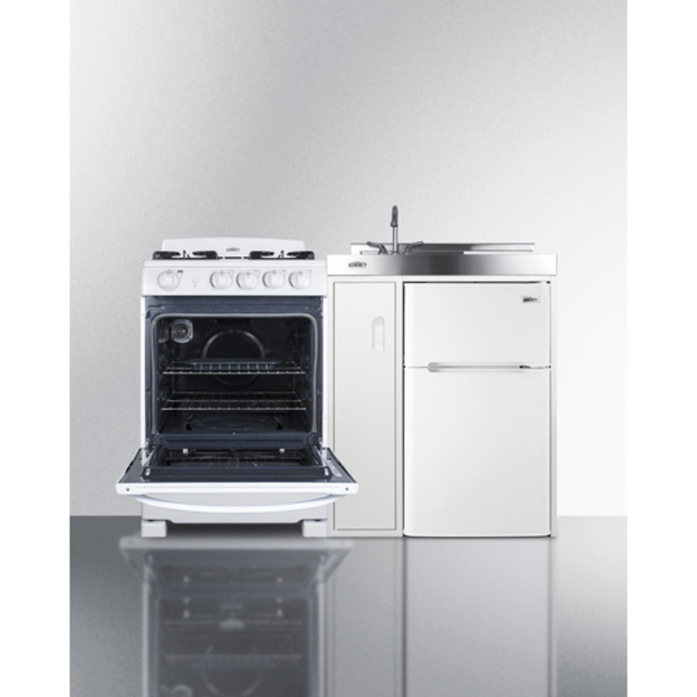 Summit Appliance 54" All-in-One Kitchenette with Gas Range