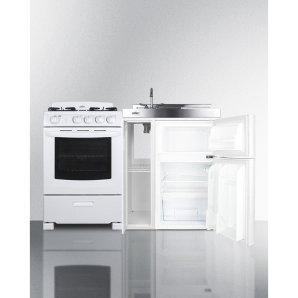 Summit Appliance 54" All-in-One Kitchenette with Gas Range