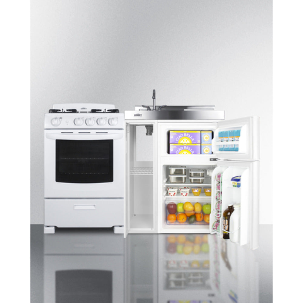 Summit Appliance 54" All-in-One Kitchenette with Gas Range