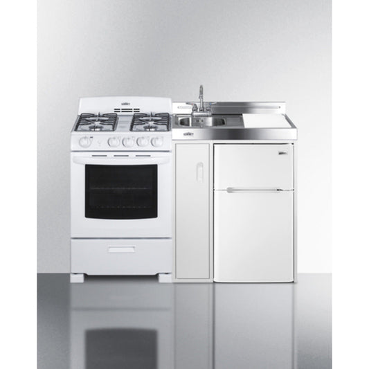 Summit Appliance 54" All-in-One Kitchenette with Gas Range