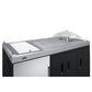 Summit Appliance 58" Stainless Steel/Black Finish Portable Outdoor Kitchenette with Right Glass Door