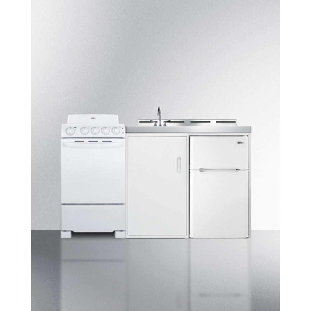 Summit Appliance 60" All-in-One Kitchenette with Electric Coil Range