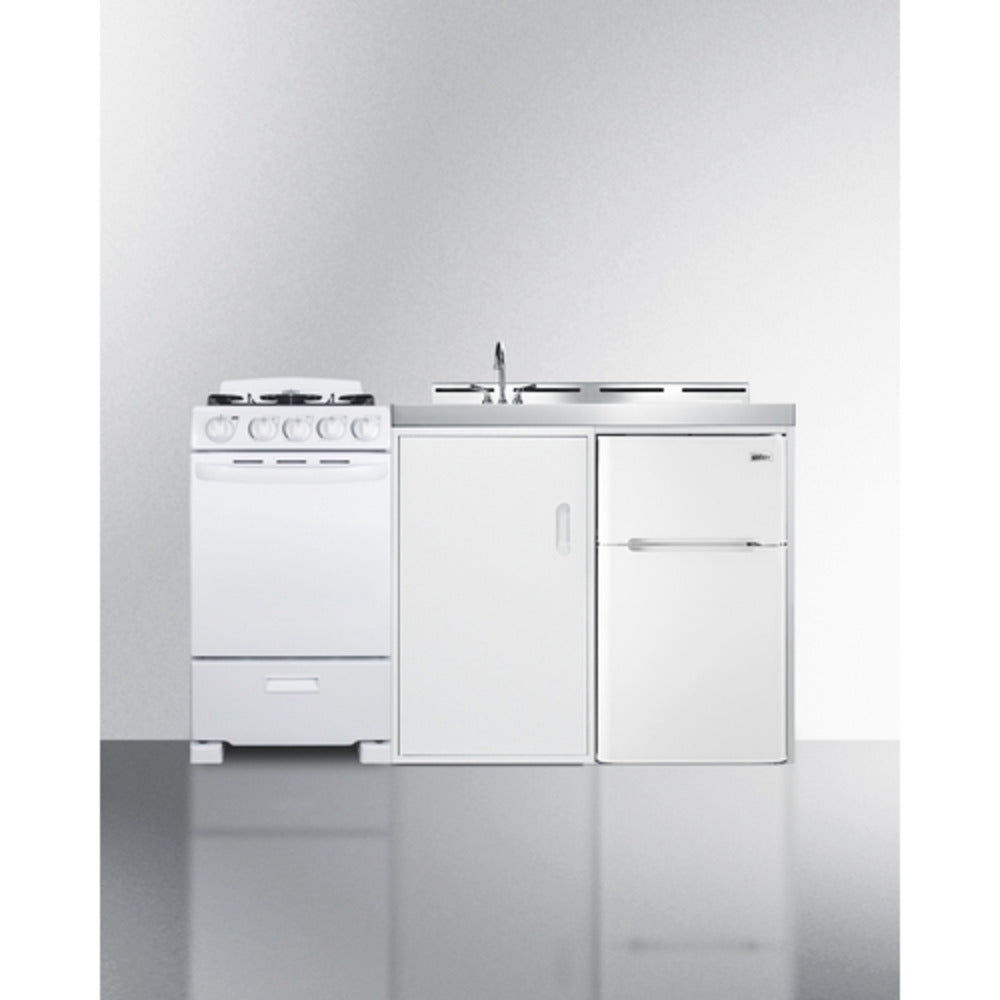 Summit Appliance 60" All-in-One Kitchenette with Gas Range