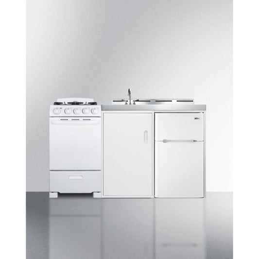 Summit Appliance 60" All-in-One Kitchenette with Gas Range