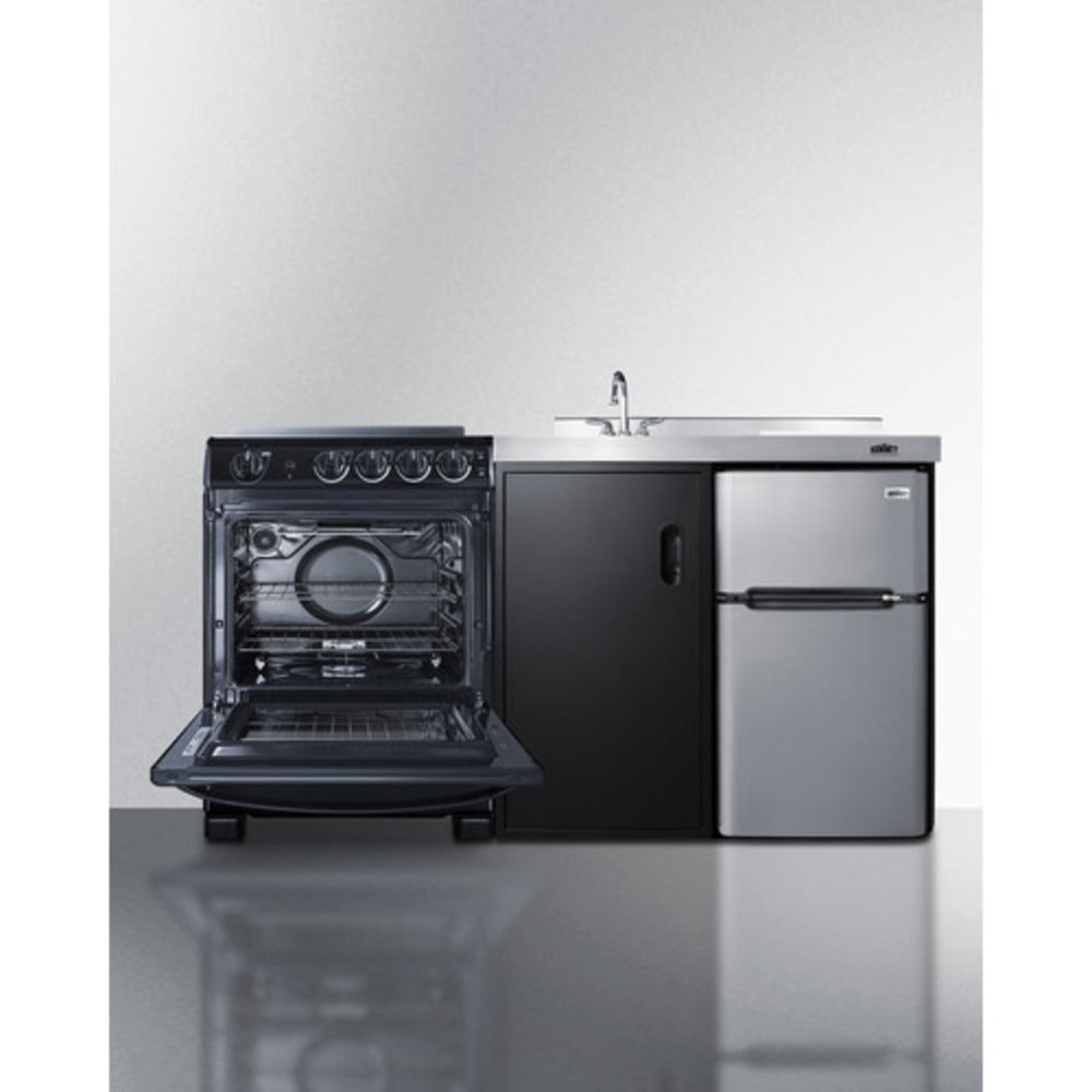 Summit Appliance 63" All-in-One Kitchenette with Electric Range