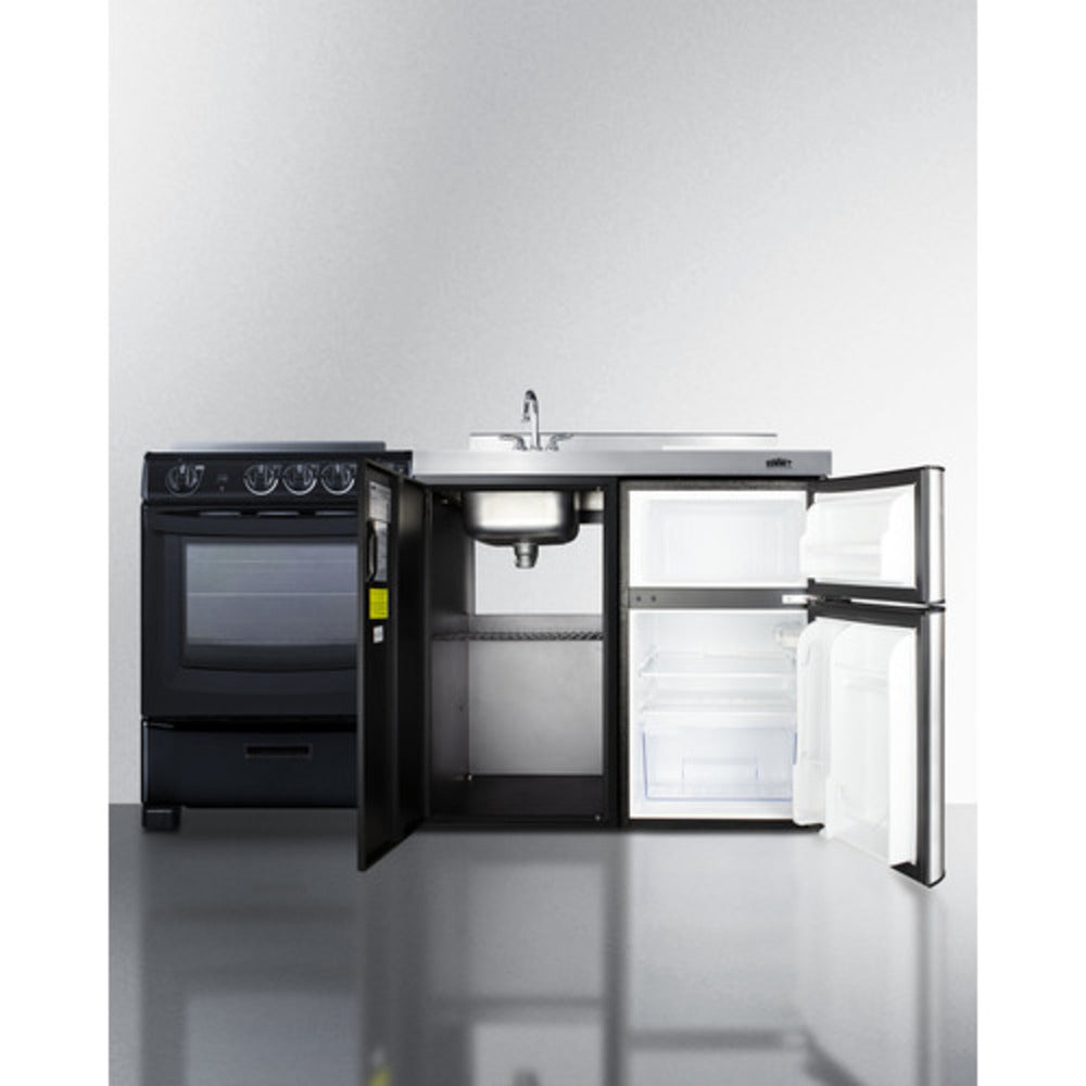 Summit Appliance 63" All-in-One Kitchenette with Electric Range